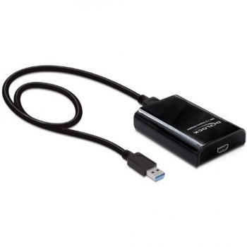 DeLOCK USB 3.0/HDMI USB 3.0-Micro Negro - Adaptador para Cable