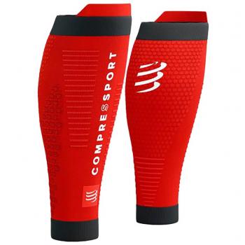 Medias de compresión Compressport R2 3.0 rojas - T1, características: compresión graduada, soporte para pantorrillas, tecnología de absorción de impactos, diseño ergonómico, transpirables y ligeras