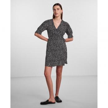 Pieces - Vestido corto estampado y manga 2/4 de mujer