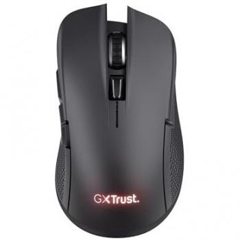 Ratón Gaming Inalámbrico Trust GXT 931 Ybar, Bluetooth + 2.4GHz, Baja Latencia, 200-7200 dpi, 6 Botones Programables, RGB Recargable, Negro
