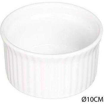 Ramequin de cerámica blanca 9 cm, apto para horno y lavavajillas - Set de 5 unidades