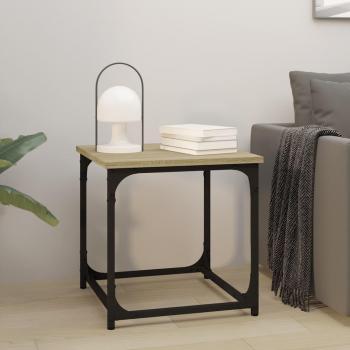 Mesa auxiliar de roble Sonoma 40x40x40 cm en madera multicapa
