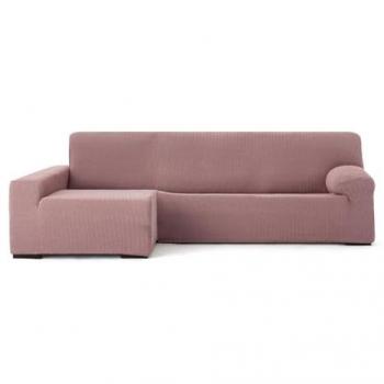 Funda Chaise Longue Brazo Largo Izquierdo Bielástica JAZ Rosa 180 x 120 x 360 cm