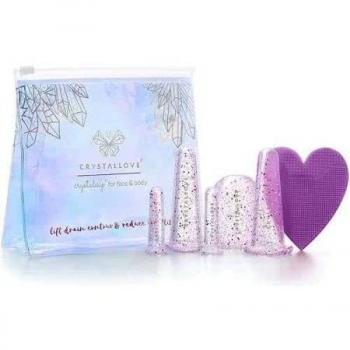 Crystallove Silicone Cupping Set for Face and Body - 5 Pieces Unisex