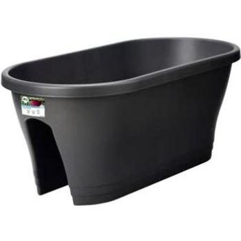 Maceta de balcón Elho Corsica 60 cm Antracita, Plástico, Exterior y Balcón