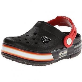 Crocs Lights Star Wars Vader - Zuecos de goma niño, Black/Flame, 33/34