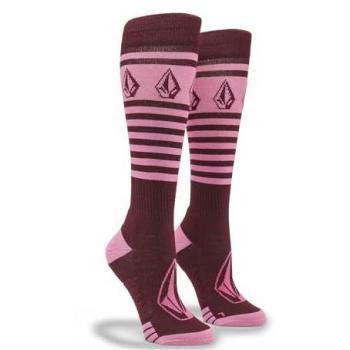 Calcetines Volcom Striker Mezcla de Lana Burgundy Mujer EU 37-41