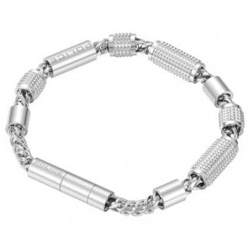 Pulsera de Hombre Police Urban Texture PEAGB0001116, Acero Inoxidable, Color Plata, Talla Única