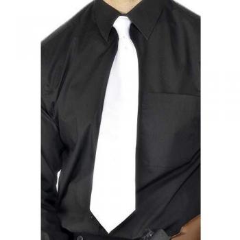 Smiffys Corbata de gánster blanca Deluxe