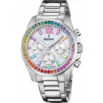 Festina Ladies' Chronograph Multicolour Face Watch