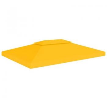 vidaXL 2-Tier Gazebo Top Cover 310 g/m² 4x3 m Yellow
