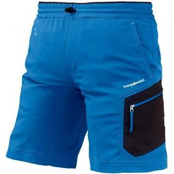 TRANGO PC007552 Pantalones Cortos, Unisex niños, Azul Oscuro/Negro, 10 años