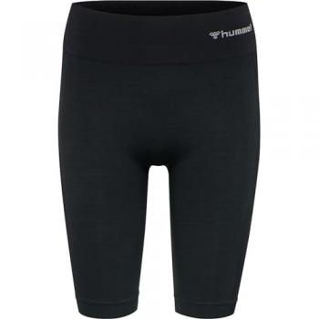 Hummel hmlclea Seamless Cycling Shorts for Women, Black Melange, Size S