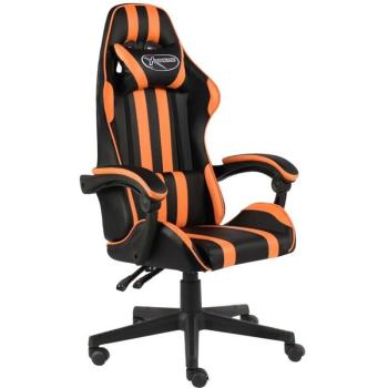 Silla Gaming Torana de Cuero Sintético Negro y Naranja