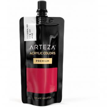 ARTEZA Pintura acrílica para manualidades y arte | Tubo de 120 ml | Acrílico de color Rojo Cochinilla