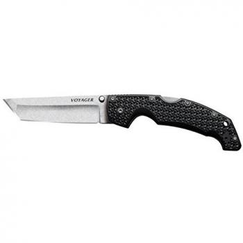 Cold Steel Voyager, Large, Negro GRIV-Ex handle, Stone Wash tanto Plain