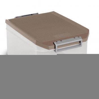Tatay Caja Almacenaje Multiusos con Tapa, 14 L de Capacidad, Con Asas, de Polipropileno, Libre de BPA, Marron