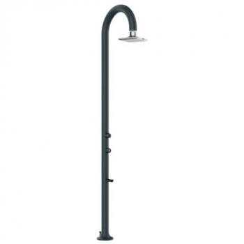 Ducha de Aluminio Gris con Doble Toma de Agua y Soffione iSwitch LED Sined Luna 233x17x17 cm