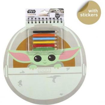 Libreta The Mandalorian Grogu Colores Verde Cerdá