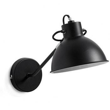 Kave Home - Aplique de Pared Offelis Negro de Acero