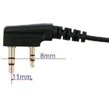 PRO Ajustable Laringófono Auricular Kit Bodyguard Transparente Con Micrófono Dedo PTT Para 2 pin Kenwood HYT PUXING WOUXUN LINTON Walkie Talkie