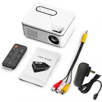 Mini proyector LED portátil S361, HDMI, compatible con video HD 1080p, altavoz incorporado, AV, VGA y USB