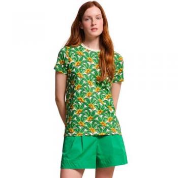 Women's Regatta Orla Kiely Green Tropical Easy-Wear T-Shirt - Size 12