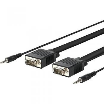 Vivolink PROVGAS15 adaptador de cable de vídeo 15 m VGA (D-Sub) + 3,5mm Negro