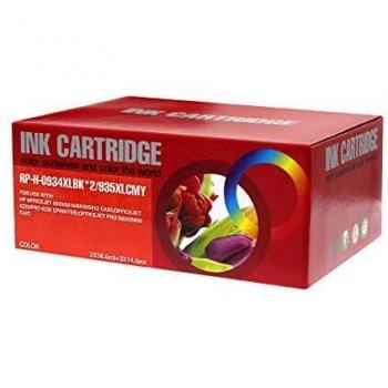 Mondial Cartucho HP-934/935 XL - Pack de 4 cartuchos de tinta compatibles con HP HP-934/935 XL