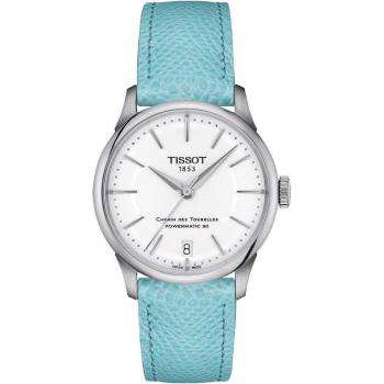 Tissot Chemin des Tourelles Powermatic 80 Automatic Women's Watch 34mm Blue Silver
