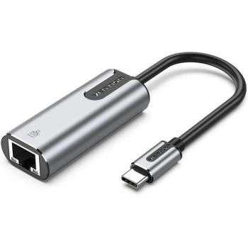 Adaptador USB Tipo-C a RJ45 Vention CFNHB 1000Mbps Aleación de Aluminio