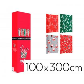 Papel de regalo navideño ancho 1 mt longitud 3 m - modelos surtidos