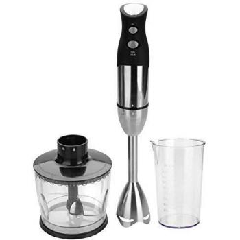 Lacor 61671 - Batidora Eléctrica con Función de Picadora, Vaso de 500ml, Potencia 700W - Color Gris