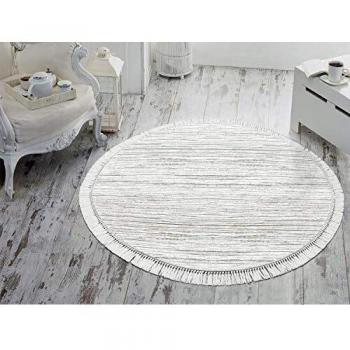 Homemania HALI-92376 - Alfombra Estampada Wood 16, Estampada, Moderna, Multicolor en Tela, 160 x 160 cm