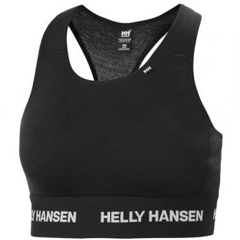 Helly Hansen Women's Lifa Merino Midweight Thermal Short Sleeve Shirt and Bra Set Black M