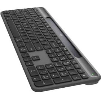 Teclado Logitech Signature Slim Solar+ K980 para Negocios - Inalámbrico RF + Bluetooth, QWERTY Internacional, Grafito