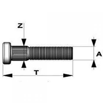 Espárrago Estriado GT2i Race & Safety M12 x 1.50 mm Longitud 81 mm para Mitsubishi, Hyundai, Mazda, Opel, Subaru, Toyota y Volvo