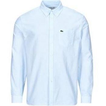 Camisa Oxford regular fit azul de algodón para hombre Lacoste