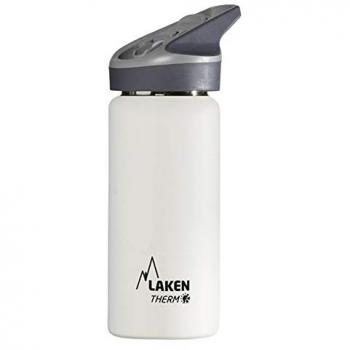 Botella Térmica de Acero Inoxidable Laken Jannu 500ml Blanca - Doble Pared, Cierre Hermético, 24 Horas Frío