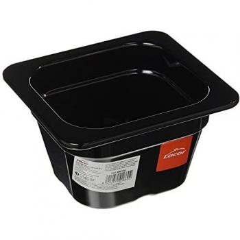 Lacor 66610J - Cubeta negra melamina gn 1/6 176x162x100