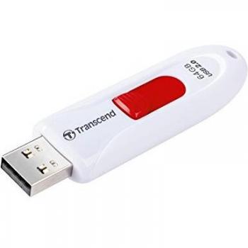 Transcend TS64GJF590W - Memoria USB 2.0 de 64 GB, color blanco