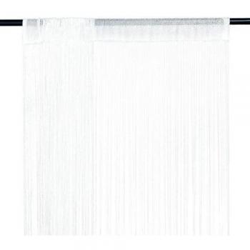 vidaXL Cortinas de Flecos 2 Piezas 100x250 cm Blancas Decoración de Ventanas