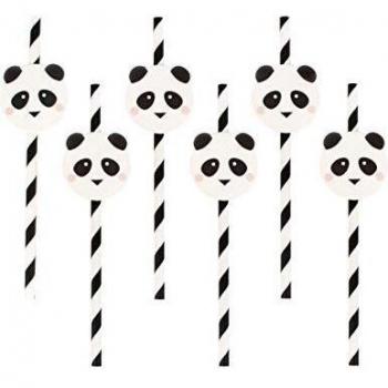 Pajilla, mini Pandas, 16,5 cm, 12 piezas