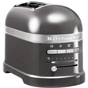 KitchenAid 5KMT2204EMS - Tostador, 1250 W, 220-240 V, 18 x 33 x 22.5 cm, color gris