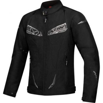 Ixon Chaqueta de Moto Caliber Negra - Chaqueta textil impermeable para motocicleta, color negro, talla XL