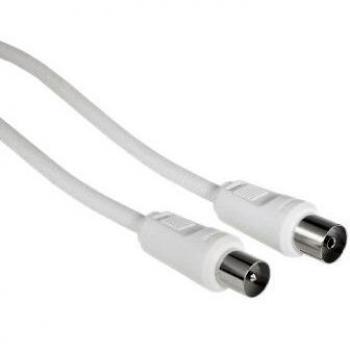 Cable Coaxial Hama 1,5 m 85 dB Blanco para TV Full HD 4K UHD HDR DVB-T2