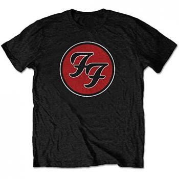 Foo Fighters FF Logo Black T-Shirt - Size S - 100% Cotton Jersey