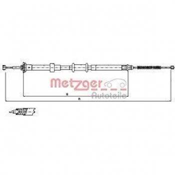 Cable de freno de mano Metzger 12.0725 para Fiat 500, trasero izquierdo, 1425/1176mm