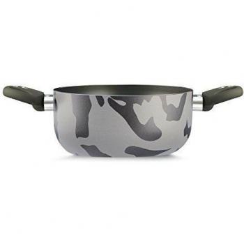 Pensofal, Línea Army, Cacerola, Mangos en bakelita, diámetro 24 cm, Aluminio Antiadherente, Multicolor, Apta también para inducción