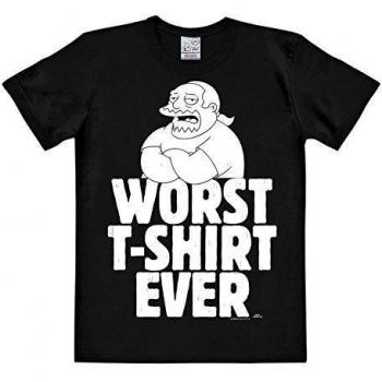 Los Simpson camiseta Worst Ever negro algodón negro gran calidad - XXL